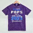 Proud Pops Of 2023 College Graduate Family 23 Graduation Mineral Wash Tshirts Mineral Purple
