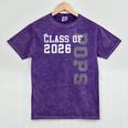 Proud Pops Of A 2026 Graduate Grad Senior Graduation Mineral Wash Tshirts Mineral Purple