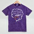 Proud Queen Masters Degree Graduation Women MSW Mineral Wash Tshirts Mineral Purple
