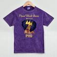 Proud Queen PhD Doctorate Degree Graduation T-Shirt Mineral Wash Tshirts Mineral Purple