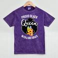 Proud Queen PhD Doctorate Degree Graduation Woman Girl Mineral Wash Tshirts Mineral Purple