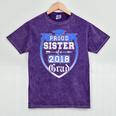Proud Sister Of a 2018 Grad Graduation Family Mineral Wash Tshirts Mineral Purple