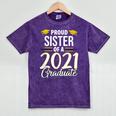 Proud Sister Of A 2021 Graduate Graduation Clothes MBA PhD Mineral Wash Tshirts Mineral Purple