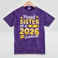 Proud Sister Of A 2026 Graduate Senior Class Graduation Mineral Wash Tshirts Mineral Purple