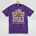 Proud Sister Of 5th Grade Graduate 2023 Family Graduation Mineral Wash Tshirts Mineral Purple