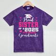Proud Sister Of 5th Grade Graduate 2025 Family Graduation Mineral Wash Tshirts Mineral Purple