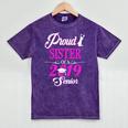 Proud SISTER Of A Class 2019 Senior Tshirt Graduation Mineral Wash Tshirts Mineral Purple