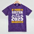 Proud Sister Of a Class Of 2025 Graduate Family Graduation Mineral Wash Tshirts Mineral Purple