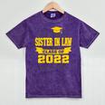 Proud Sister In Law Of 2022 Graduate Class 2022 Graduation Mineral Wash Tshirts Mineral Purple