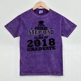Proud Step Dad Of A Class Of 2018 Tee Graduate Graduation Z1 Mineral Wash Tshirts Mineral Purple