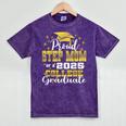 Proud Step Mom Of 2025 College Graduate Family 24 Graduation Mineral Wash Tshirts Mineral Purple