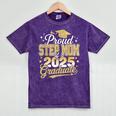 Proud Step Mom Of A Class Of 2025 Graduate Senior Graduation Mineral Wash Tshirts Mineral Purple
