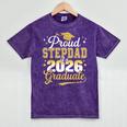 Proud Stepdad Of a Class Of 2026 Graduate Senior Graduation Mineral Wash Tshirts Mineral Purple