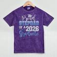 Proud Stepdad Of Senior 2026 Class Of 2026 Graduation Mineral Wash Tshirts Mineral Purple