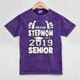 Proud Stepmom Of A 2019 Senior School Graduation Shirt Mineral Wash Tshirts Mineral Purple