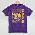 Proud Twin Of a 2025 Graduate Grad Prom Graduation Squad 25 Mineral Wash Tshirts Mineral Purple
