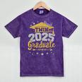 Proud Twin Of a 2025 Graduate Team 25 Senior Graduation Mineral Wash Tshirts Mineral Purple