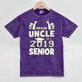 Proud Uncle Of A 2019 Senior School Graduation Shirt Mineral Wash Tshirts Mineral Purple