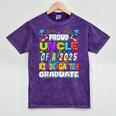 Proud UNCLE Of a 2025 Kindergarten Graduate Graduation Mineral Wash Tshirts Mineral Purple