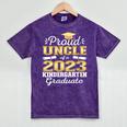 Proud Uncle Of Kindergarten Graduate 2023 Graduation Uncle Mineral Wash Tshirts Mineral Purple