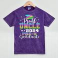 Proud Uncle Of PreK School Graduate 2024 Graduation Uncle Mineral Wash Tshirts Mineral Purple