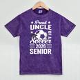 Proud Uncle Of a Soccer Senior 2026 Graduation Mineral Wash Tshirts Mineral Purple