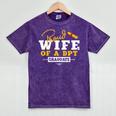 Proud Wife Of a DPT Graduate Graduation Grad Mineral Wash Tshirts Mineral Purple