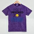 I Get Psyched For Psychology Psychologist Graduation Mineral Wash Tshirts Mineral Purple