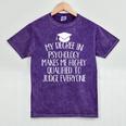 Psychology Major Graduation Mineral Wash Tshirts Mineral Purple