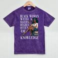 Queen Masters Degree Graduation Educated Melanin Grad Mineral Wash Tshirts Mineral Purple