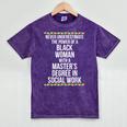 Queen MSW Social Work Masters Graduation Mineral Wash Tshirts Mineral Purple