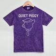 Quiet Piggy Introvert Media Humor Minimalist Line Art Mineral Wash Tshirts Mineral Purple Quiet Piggy Introvert Media Humor Minimalist Line Art Mineral Wash Tshirts Mineral Purple