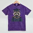 Raccoon Graduation Mineral Wash Tshirts Mineral Purple