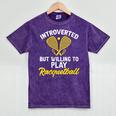 Racquetball Player Introvert Racquetball Mineral Wash Tshirts Mineral Purple