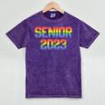 Rainbow LGBT Pride Senior 2023 Graduation Mineral Wash Tshirts Mineral Purple