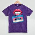 Retro 80s And 90s Cassette Perfect For Nostalgia Mineral Wash Tshirts Mineral Purple