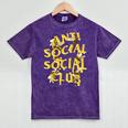 Retro Anti Social Club Bees Introvert Women Men Mineral Wash Tshirts Mineral Purple
