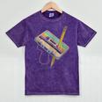 Retro Cassette And Pencil 80s 90s Nostalgia Music Lover Mineral Wash Tshirts Mineral Purple