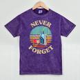 Retro Cassette Player Never Forget Nostalgia Vintage Mineral Wash Tshirts Mineral Purple