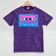 Retro Cassette Tape Tee 90s Nostalgia Aesthetic Mineral Wash Tshirts Mineral Purple