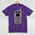Retro Cell Vintage Mobile Phone 90s Nostalgia Vaporwave Fun Mineral Wash Tshirts Mineral Purple