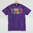 Retro Lawyer 2025 Attorney School Graduation Student Lawyer Mineral Wash Tshirts Mineral Purple