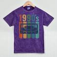 Retro Nineties Style Audio Tape Nostalgia Year 1990 Premium Tri-Blend Mineral Wash Tshirts Mineral Purple