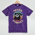 Retro Phone Never Forget Nostalgia Vintage Raglan Baseball Tee Mineral Wash Tshirts Mineral Purple
