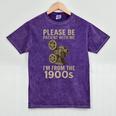 Retro Please Be Patient With Me I'm From The 1900s Projector Premium Mineral Wash Tshirts Mineral Purple