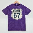 Retro Route 67 Highway Sign Vintage Road Nostalgia Mineral Wash Tshirts Mineral Purple Retro Route 67 Highway Sign Vintage Road Nostalgia Mineral Wash Tshirts Mineral Purple