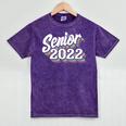 Retro Senior Class Of 2022 Men Women Graduation 90's Grad Mineral Wash Tshirts Mineral Purple