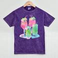 Retro Soft Drinks 80s 90s Nostalgia Cute Anime Aesthetic Tee Mineral Wash Tshirts Mineral Purple