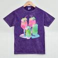 Retro Soft Drinks 80s 90s Nostalgia Cute Anime Aesthetic Tee Mineral Wash Tshirts Mineral Purple