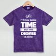 Returning Adult College Graduation T-Shirt Mineral Wash Tshirts Mineral Purple